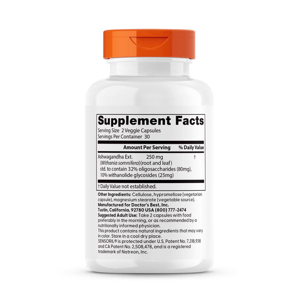 Ashwagandha med Sensoril, 125mg - 60 vcaps – Kép 5