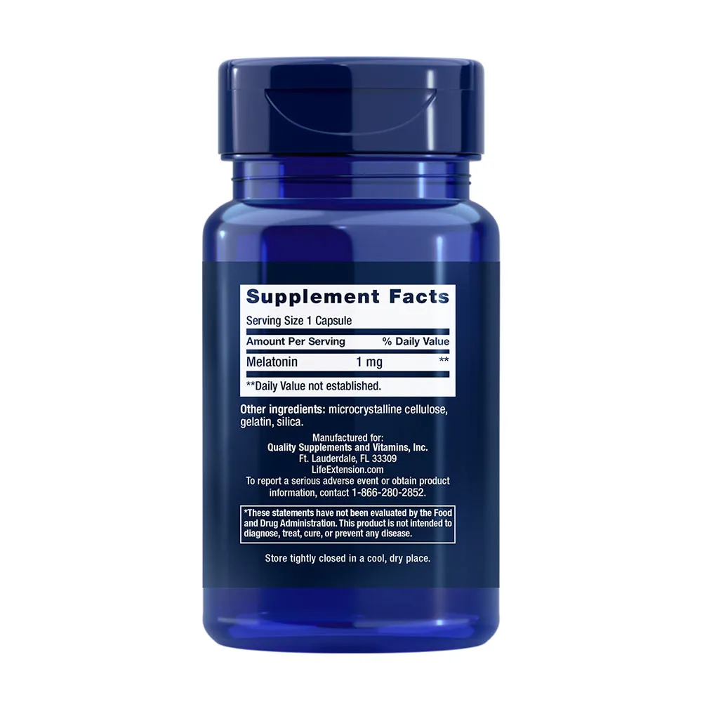 Life Extension – Melatonin 1 mg (60 Capsules) – Kép 3
