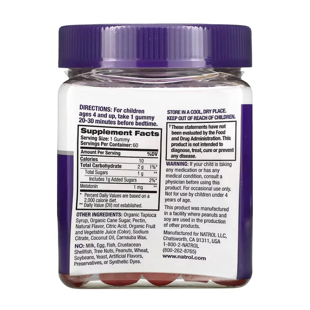 Natrol Kids Melatonin Berry Gummies (60 Gummies, Berry) – Kép 5