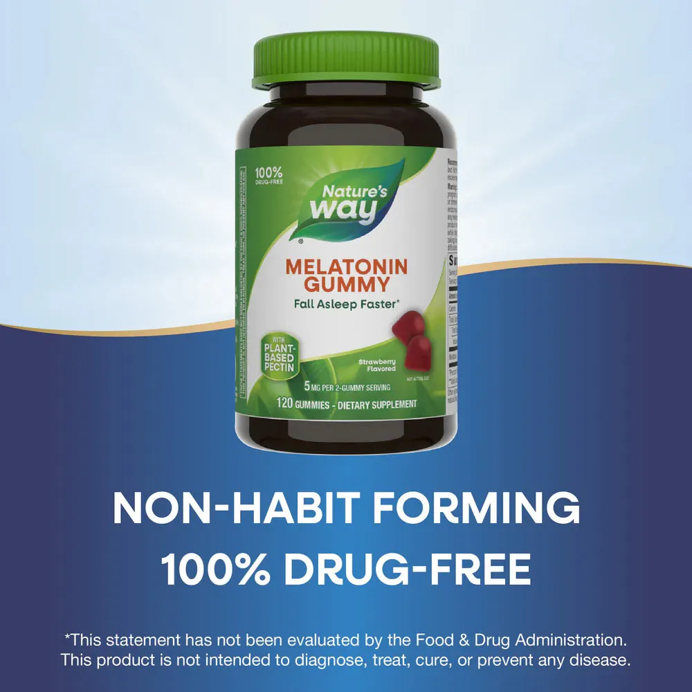 Natures Way Melatonin Gummies (120 gummies, Strawberry) – Kép 7