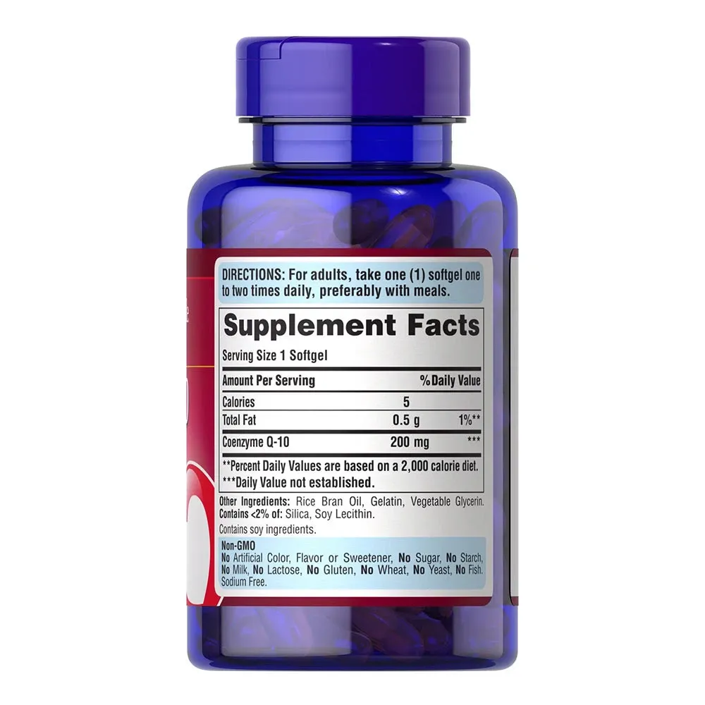 Puritans Pride CO Q-10 200 mg (120 Softgels) – Kép 2