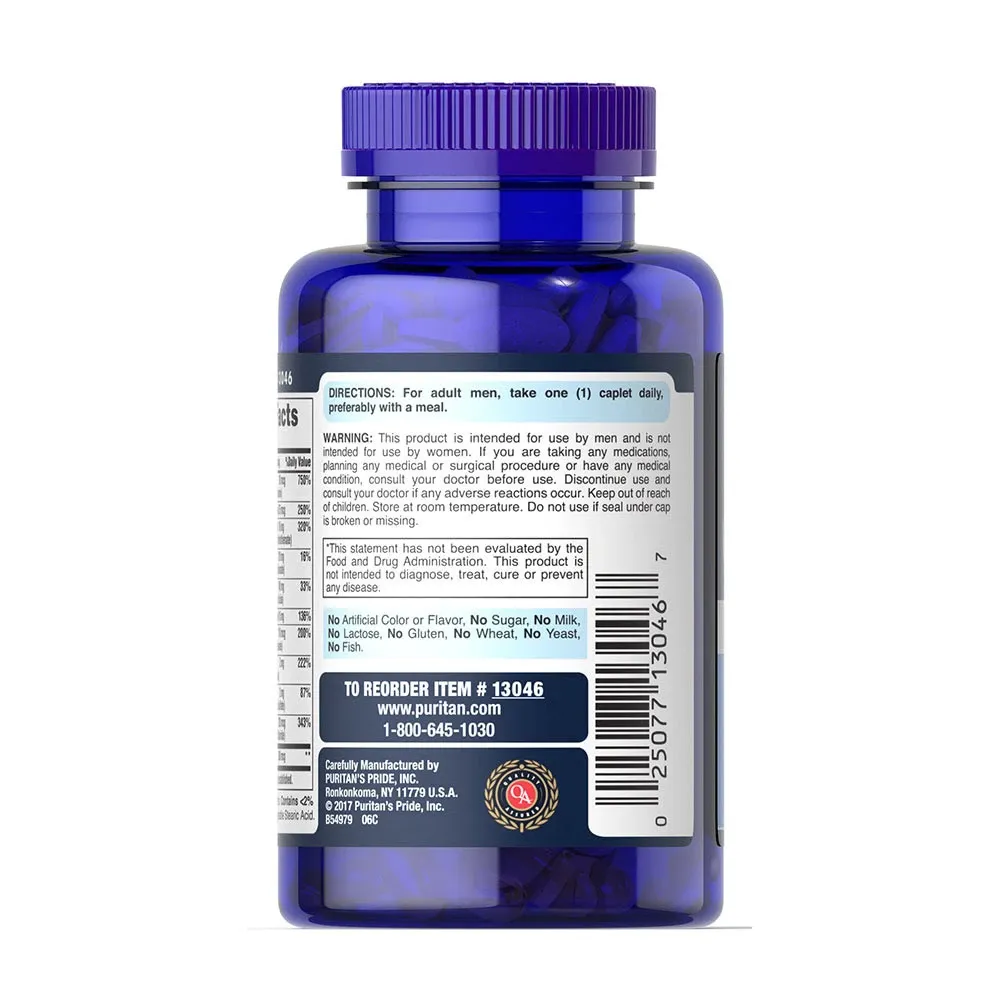 Puritan's Pride One Daily Men's Multivitamin (100 Caplets) – Kép 7