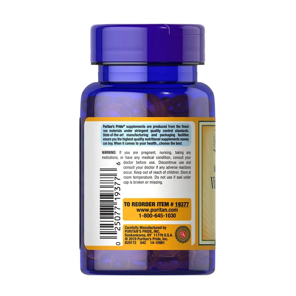 Puritan's Pride Vitamin D3 5000 IU (100 Softgels) – Kép 5