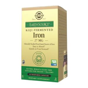 SOLGAR Earth Source® Koji Fermented Iron 27 mg (30 caps) - Nuvalia
