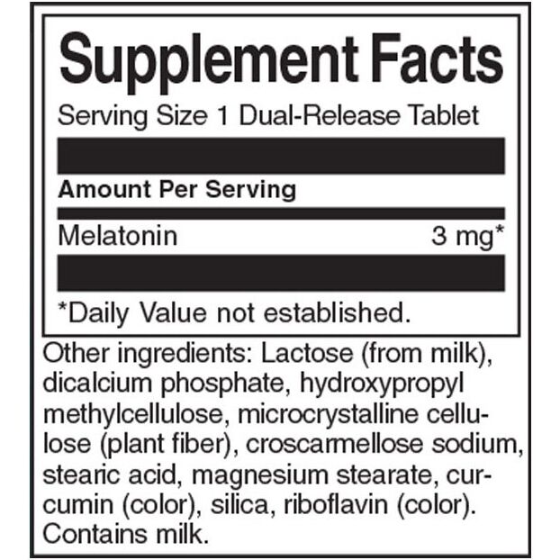 Melatonin Dual-Release, 3mg – 60 tablets – Kép 3
