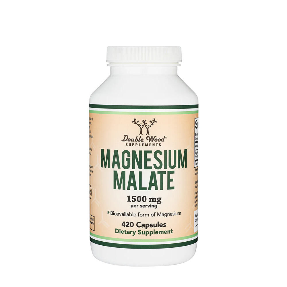 Double Wood kiegészítők: magnézium-malát (420 kapszula) – Viking Supplements