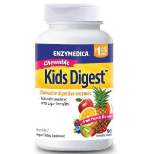 Enzymedica Kids Digest rágótabletta, gyümölcslé ízű, 90 rágótabletta – Viking Supplements