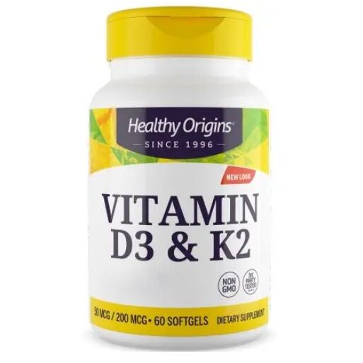 HEALTHY ORIGINS D3- és K2-vitamin (60 kapszula) – Viking Supplements