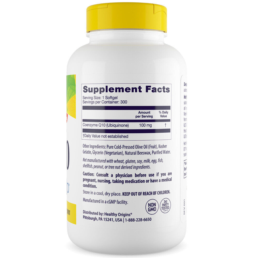 Healthy Origins CoQ10 100mg 300 soft capsules – Kép 3