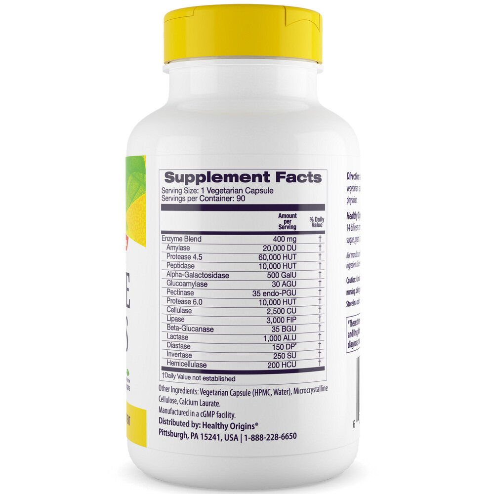 Healthy Origins Digestive Enzymes Broad Spectrum 90 capsules – Kép 3