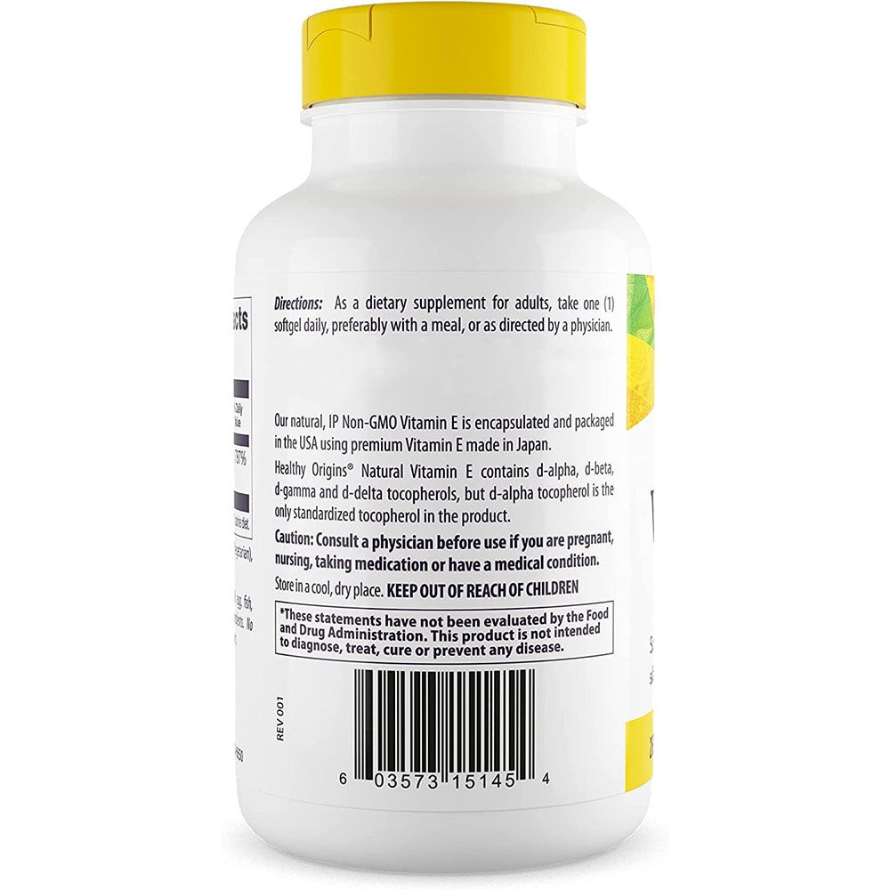 Healthy Origins Natural Vitamin E 400 IU 180 softgels – Kép 4