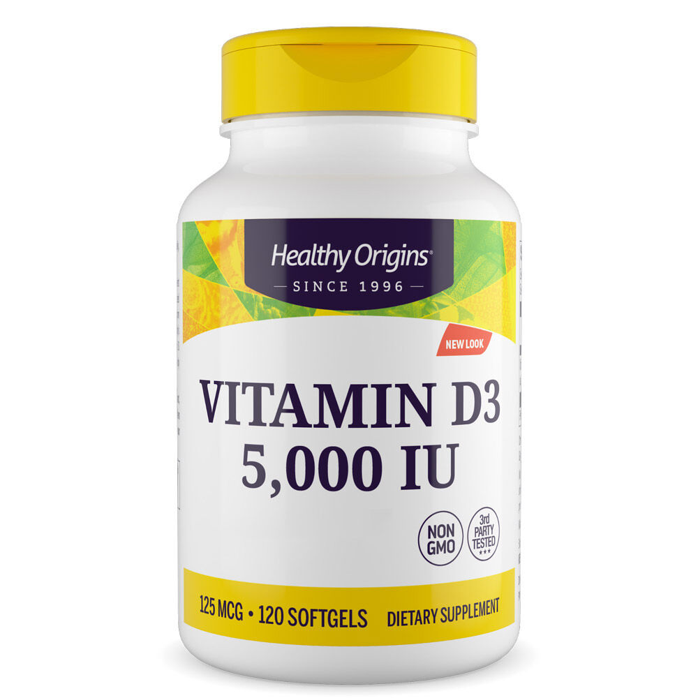 Healthy Origins D3-vitamin Depot 5 000 NE 120 lágykapszula – Viking Supplements