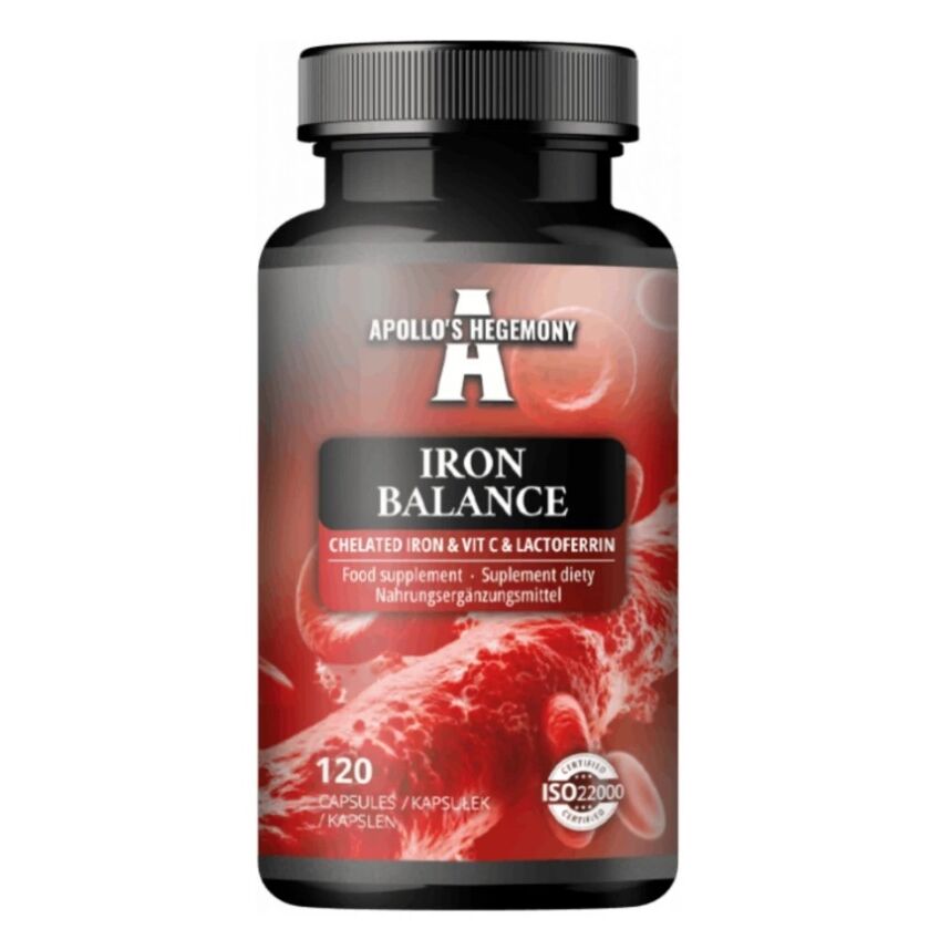 Iron Balance kelátos vas, C-vitamin és laktoferrin – 120 kapszula – Viking Supplements