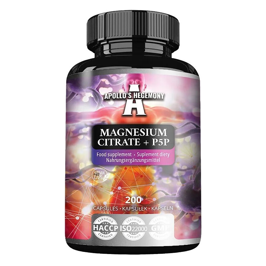 Magnézium-citrát + P5P – 200 kapszula – Viking Supplements