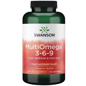 MultiOmega 3-6-9 – Len-, borágó- és halolaj – 120 lágykapszula – Viking Supplements