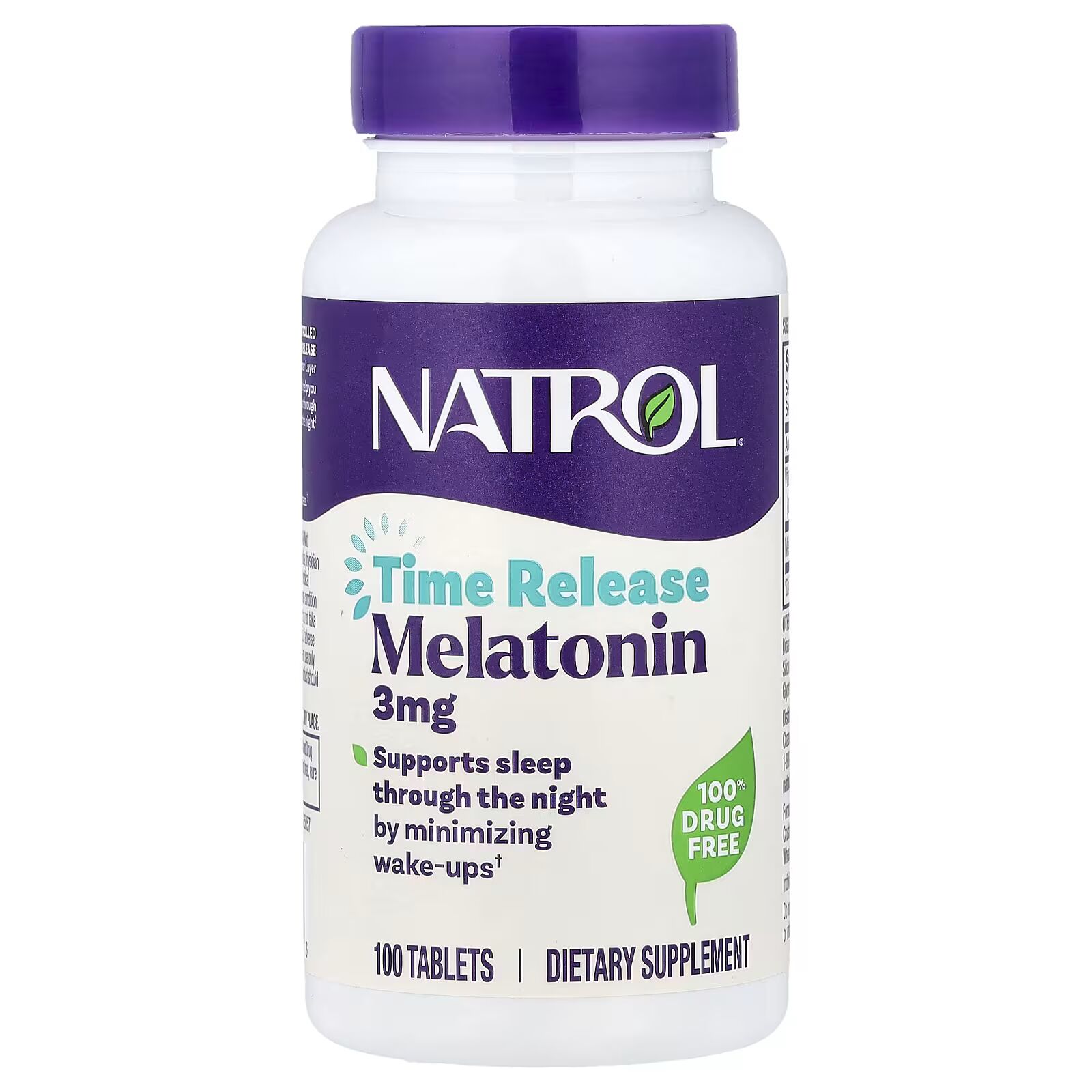 Natrol Melatonin, késleltetett felszabadulású, 3 mg (100 tabletta) – Viking Supplements