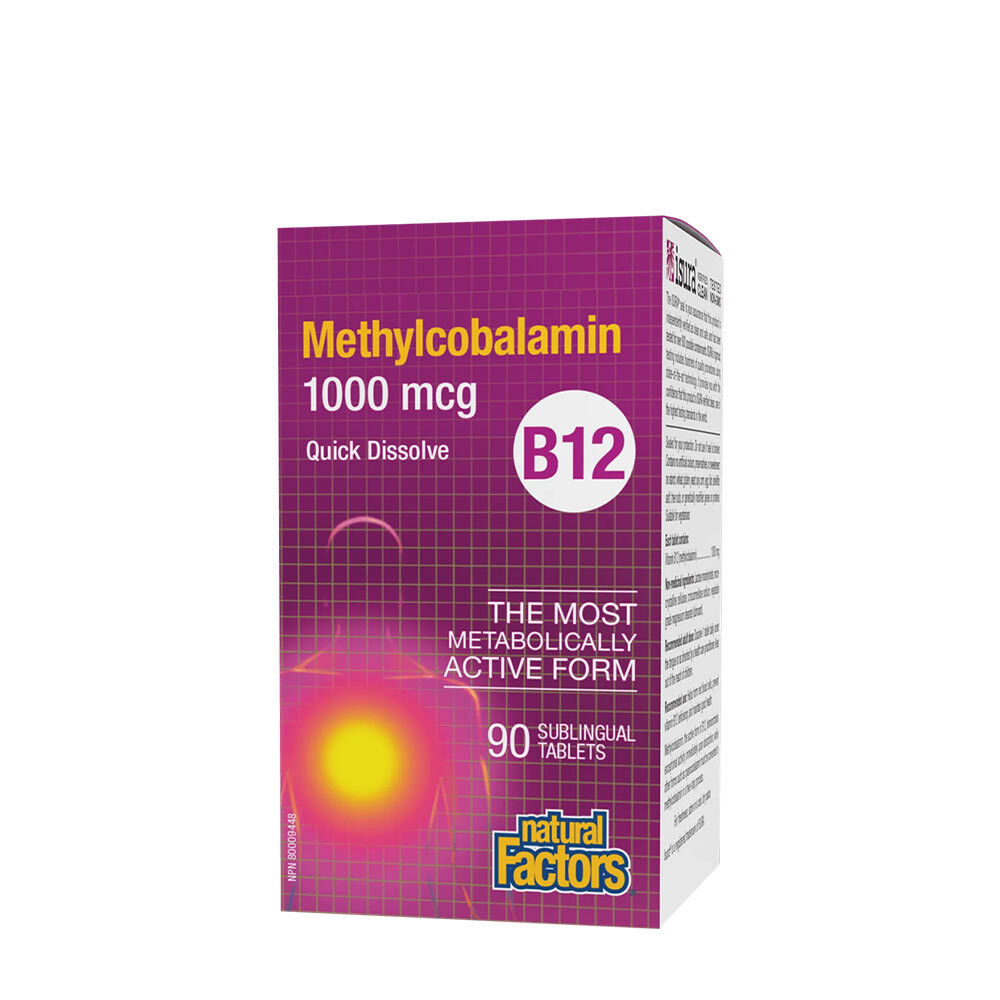 Natural Factors B12-metilkobalamin 1000 mcg (90 tabletta) – Viking Supplements