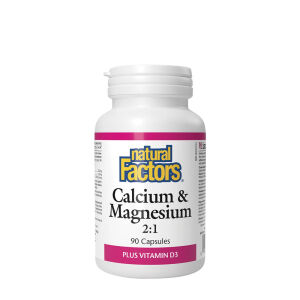 Natural Factors Kalcium és magnézium 2:1 plusz D3-vitamin (90 kapszula) – Viking Supplements