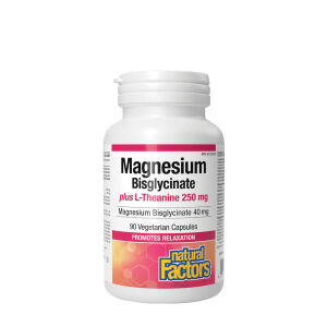 Natural Factors magnézium-bisglicinát 100 plusz L-teanin 250 mg (90 kapszula) – Viking Supplements