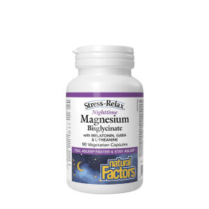 Natural Factors Stress-Relax éjszakai magnézium-bisglicinát (90 kapszula) – Viking Supplements