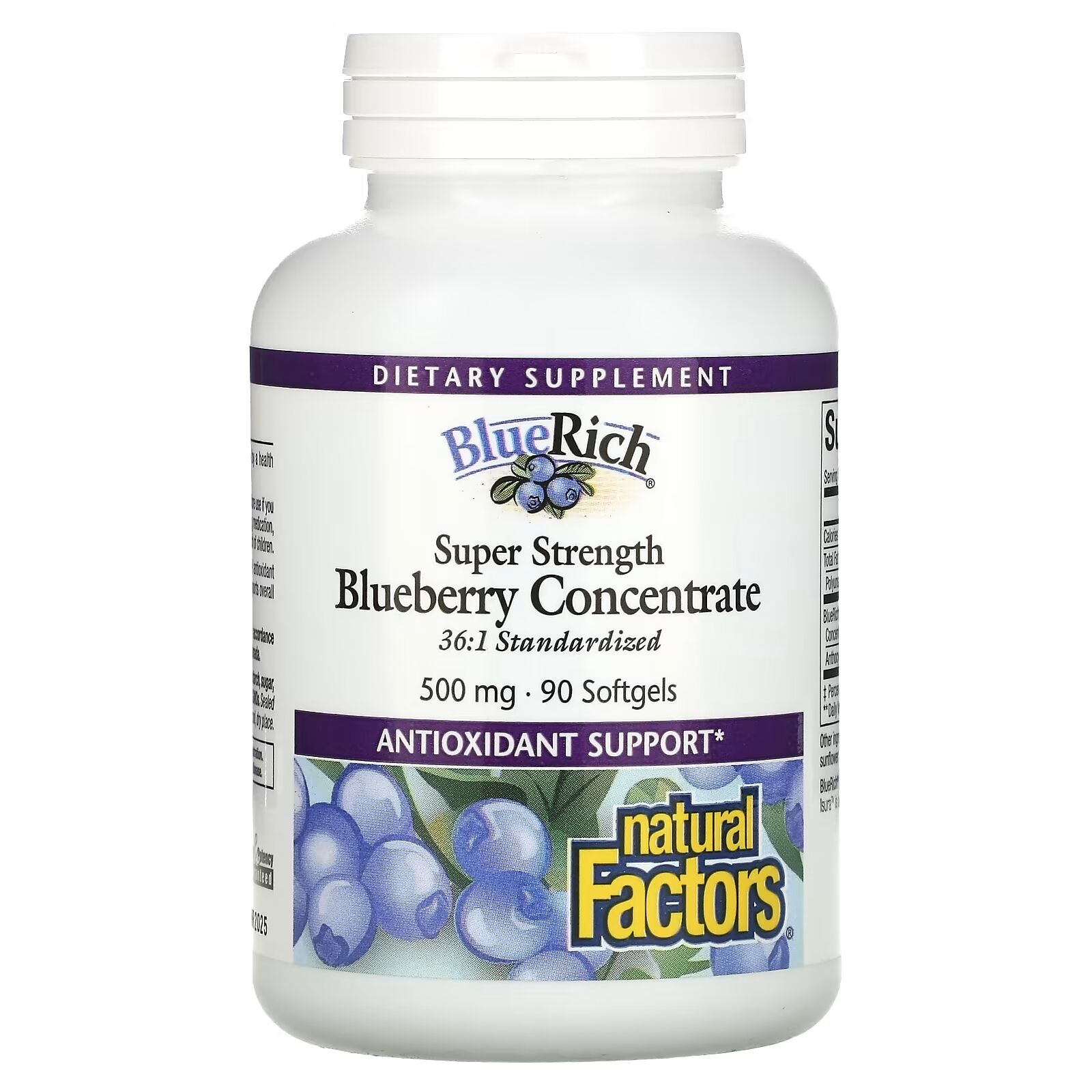Natural Factors szupererős áfonyakivonat 500 mg, 90 lágykapszula – Viking Supplements