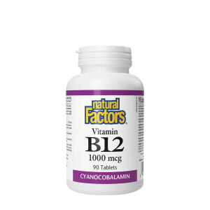Natural Factors B12-vitamin 1000 mcg (90 tabletta) – Viking Supplements
