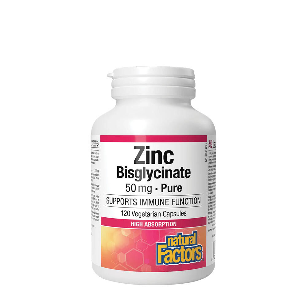 Natural Factors cink-bisglicinát 50 mg (120 kapszula) – Viking Supplements