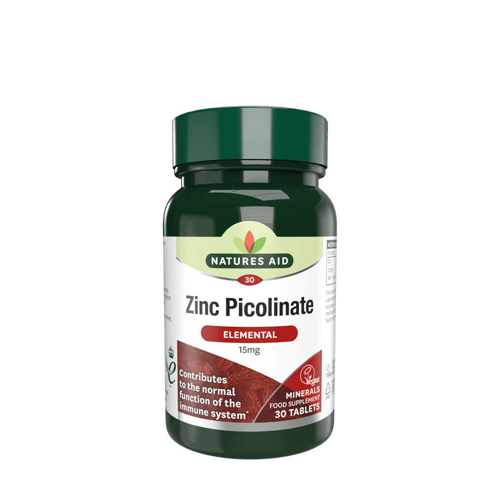 Natures Aid cink-pikolinát 15 mg (30 tabletta) – Viking Supplements
