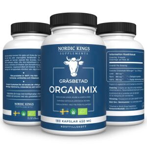 Nordic Kings 100% fűvel táplált szerves szervkeverék – 180 kapszula – Viking Supplements