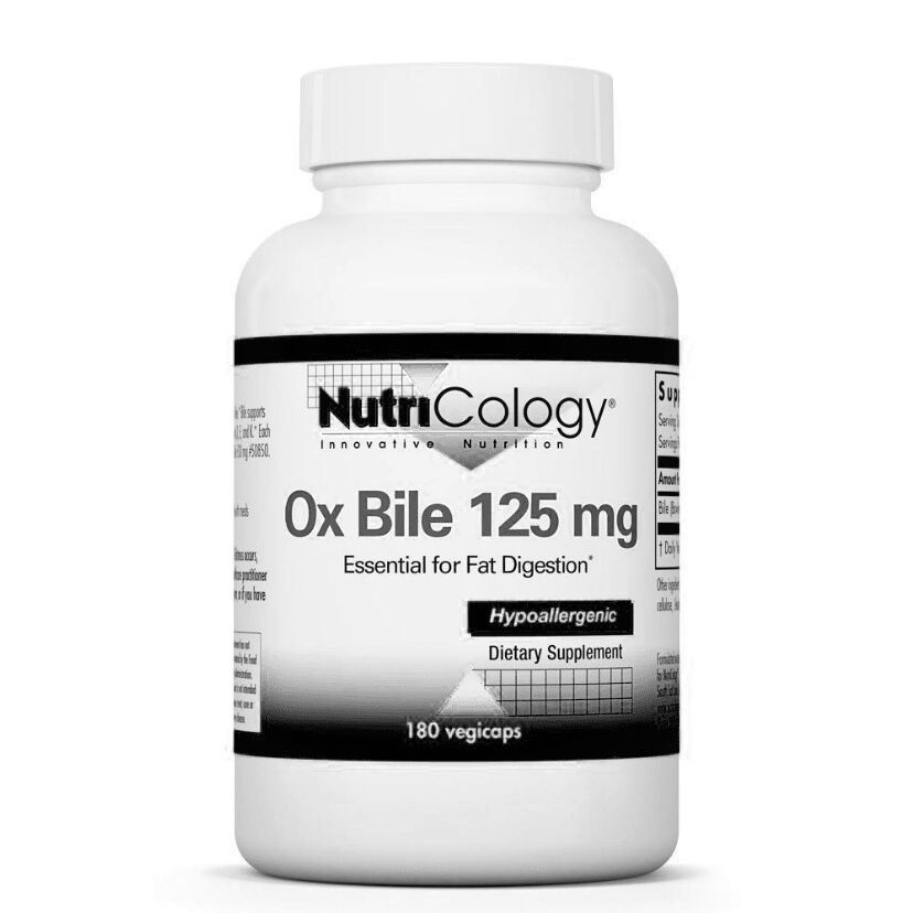 Nutricology Ox Bile 125 mg, 180 növényi kapszula – Viking Supplements