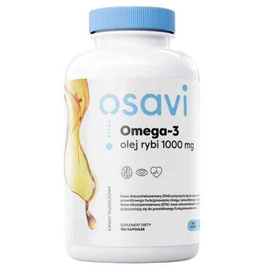 OSAVI Omega-3 halolaj, molekulárisan desztillált, 1000 mg, citrom ízű (180 lágykapszula) – Viking Supplements