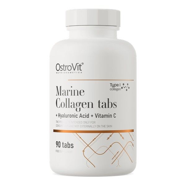 OSTROVIT Tengeri kollagén + hialuronsav + C-vitamin (90 tabletta) - Viking Supplements