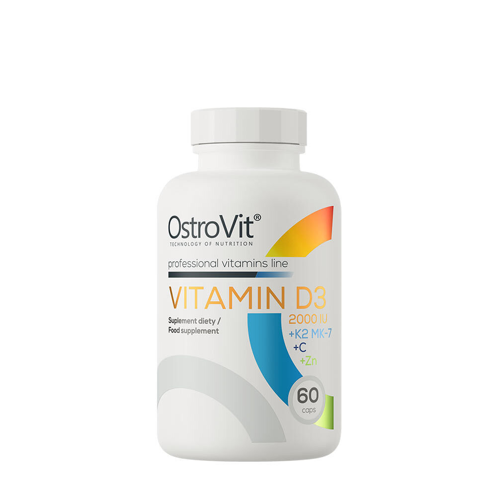 Ostrovit Vitamin D3 2000 IU + K2 MK-7 + C + Zinc (60 Capsules) - Viking Supplements