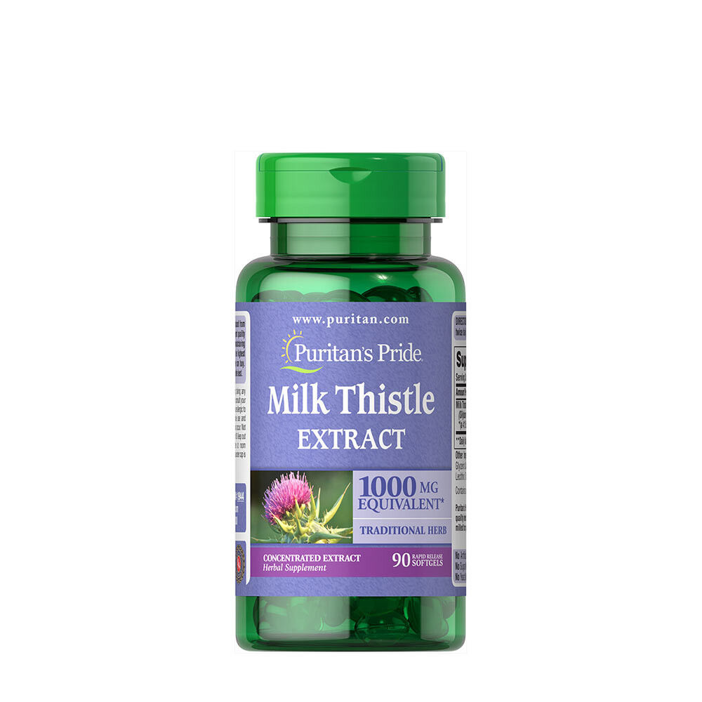 Puritans Pride máriatövis 4:1 kivonat 1000 mg (szilimarin) (90 lágykapszula) – Viking Supplements