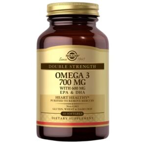 SOLGAR Double Strength Omega-3 (60 Softgels) - Nuvalia