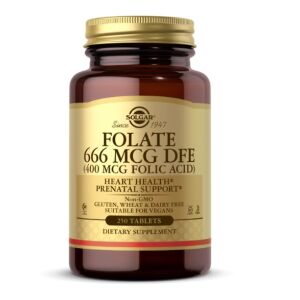 SOLGAR Folate 666 mcg DFE (400 mcg Folic Acid) (250 tabs) - Viking Supplements