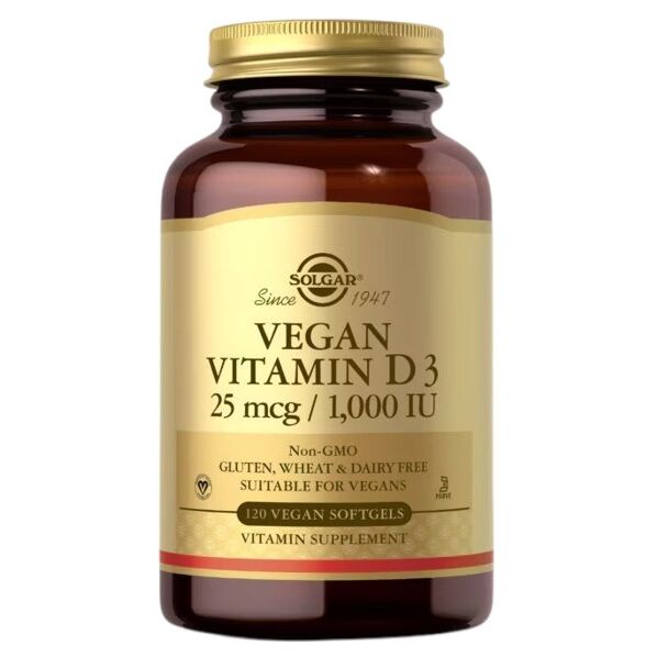 SOLGAR D3-vitamin 25 mcg (1000 NE) (120 lágykapszula) - Viking Supplements