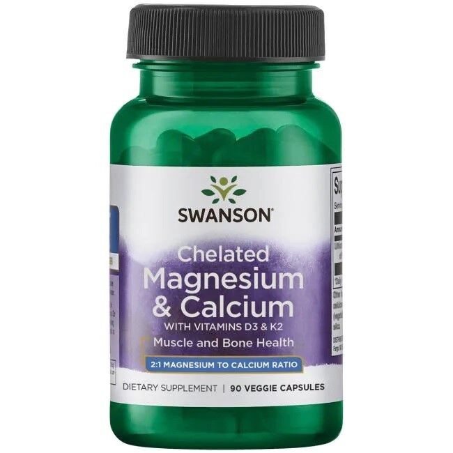 SWANSON Albion magnézium- és kalcium-kelát D-3-mal és K-2-vel – Viking Supplements