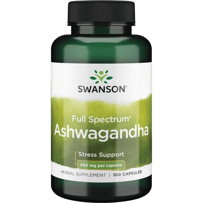 SWANSON Ashwagandha 450 mg, 100 kapszula – Viking Supplements