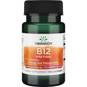 SWANSON B-12-vitamin 1000 mcg, 100 szopogatós tabletta – Viking Supplements