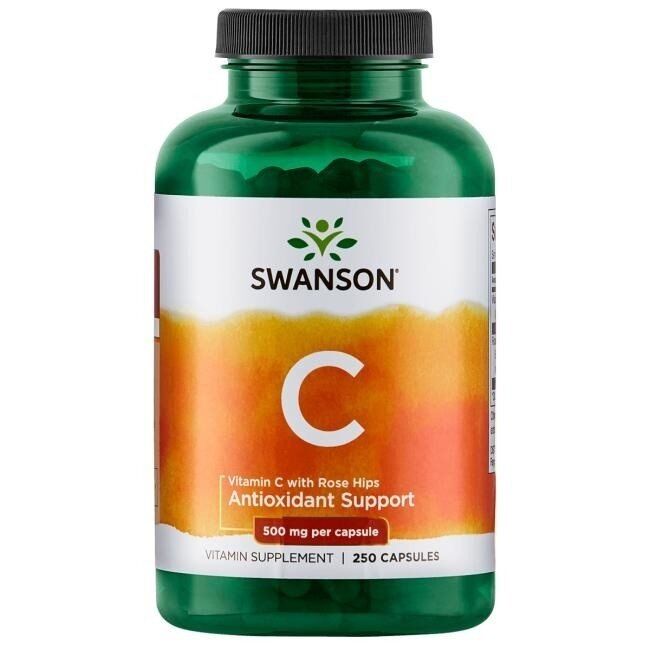 SWANSON C-vitamin 500 + vadrózsa 250 kapszula – Viking Supplements