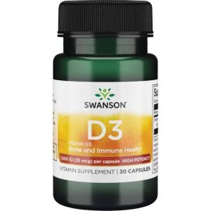 SWANSON D-3-vitamin 1000 IU, 30 kapszula – Viking Supplements