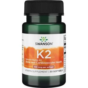 SWANSON Természetes K2-vitamin 100 mcg, 30 kapszula – Viking Supplements