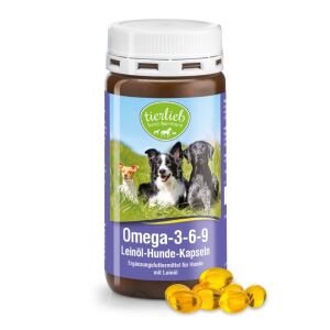 TIERLIEB Omega-3-6-9 lenmagolaj kutyáknak szánt kapszulák (180 db) – Viking Supplements