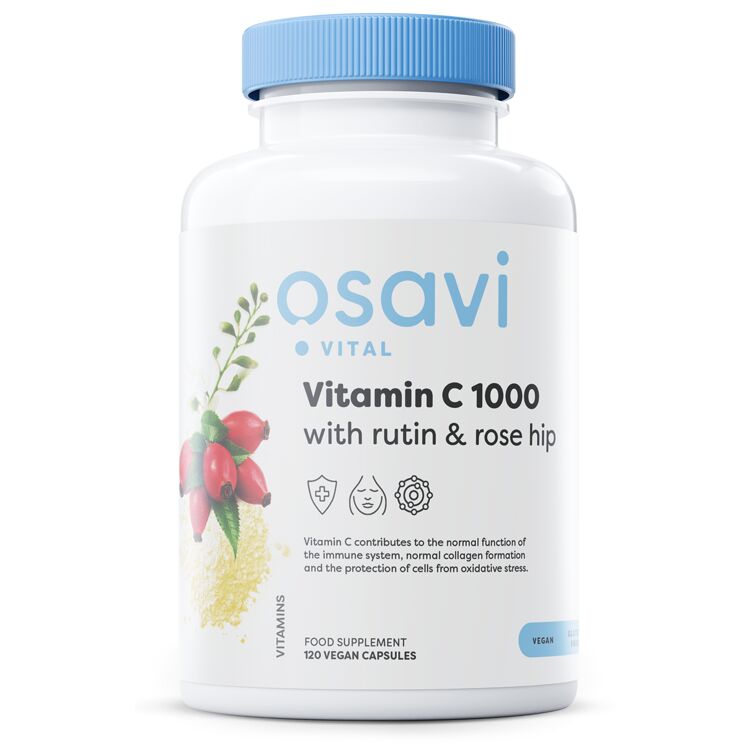 C1000-as C-vitamin rutinnal és csipkebogyóval – 120 vegán kapszula – Viking Supplements