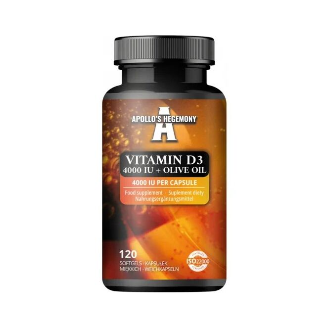 D3-vitamin 4000 IU + olívaolaj – 120 lágykapszula – Viking Supplements
