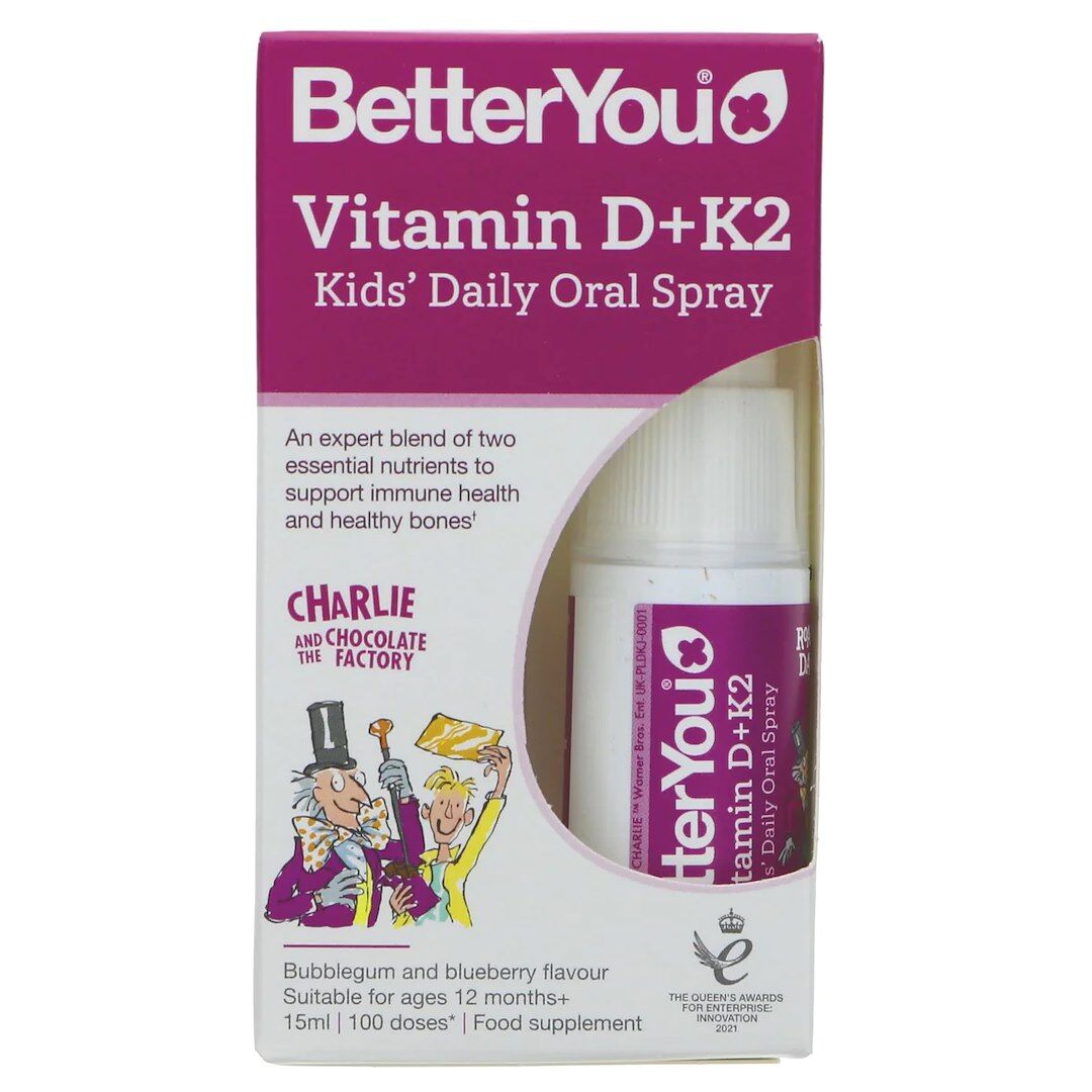 D- és K2-vitamin tartalmú gyermekeknek szánt napi szájspray