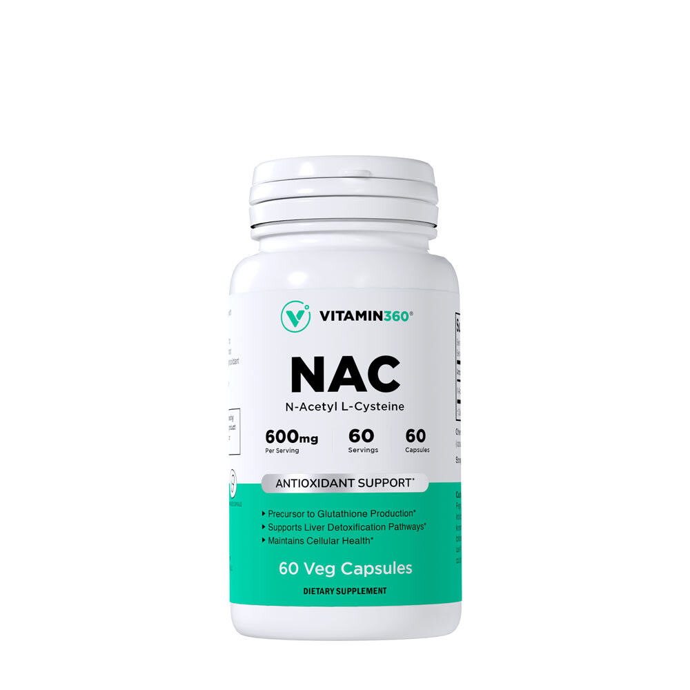 Vitamin360 NAC 600 mg – N-acetil-L-cisztein (60 növényi kapszula) – Viking Supplements