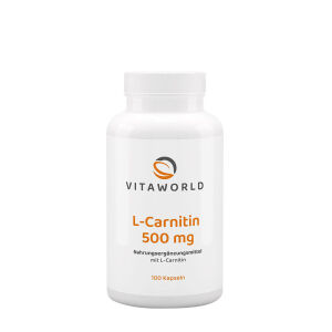 Vitaworld L-carnitine 500 mg (100 Capsules) - Viking Supplements