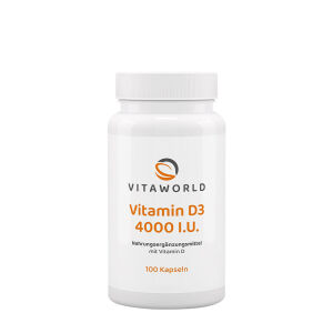 Vitaworld Vitamin D3 4000 IU (100 Capsules) - Viking Supplements